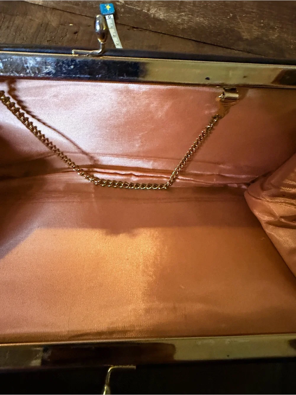Vintage Classic Deep Burgundy Brown Leather women's Clutch Purse